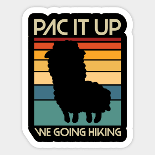 Alpaca hiking Sticker